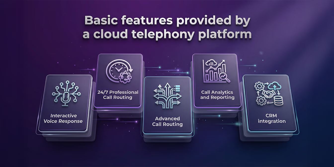 Two professionals in black suits discussing business communication, representing cloud telephony for retail businesses