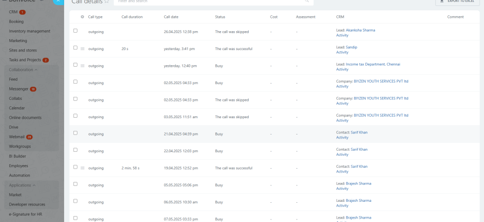 zoho crm software dashboard overview