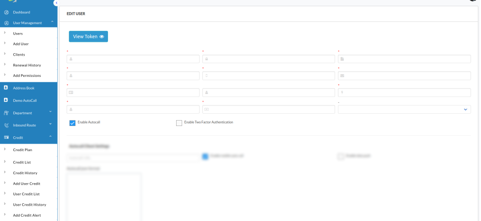 Bonvoice dashboard of software